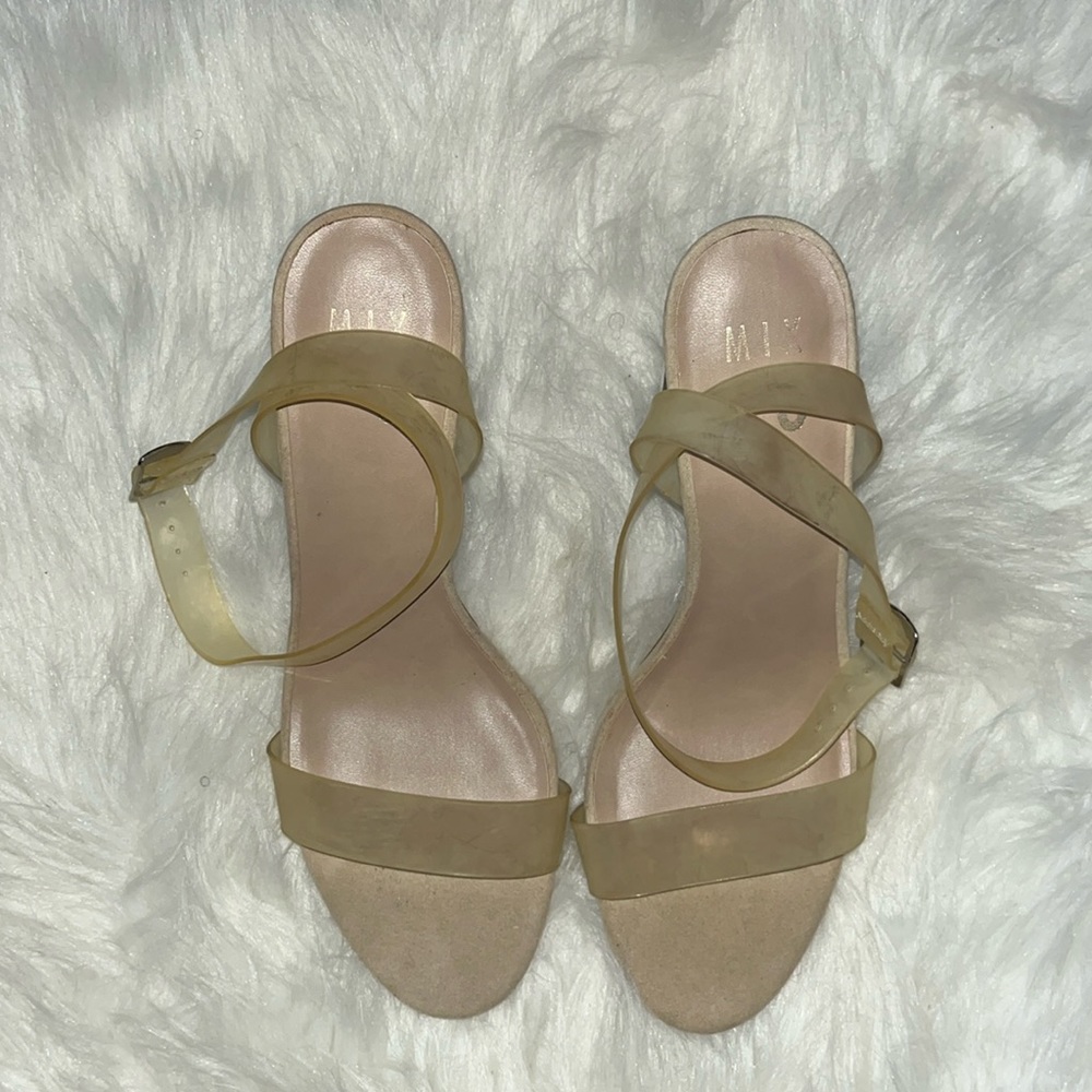 Clear Block Heels